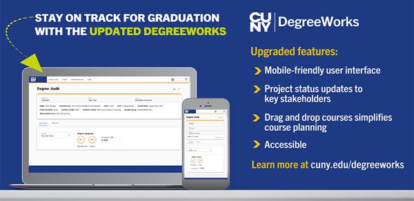 Graphical user interface, application. Stay on Track for Graduation with the Updated DegreeWorks