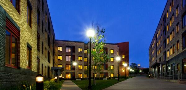The College of Staten Island Dorms at Night