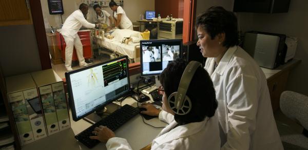 CSI Nurses engaged in medical simulation training