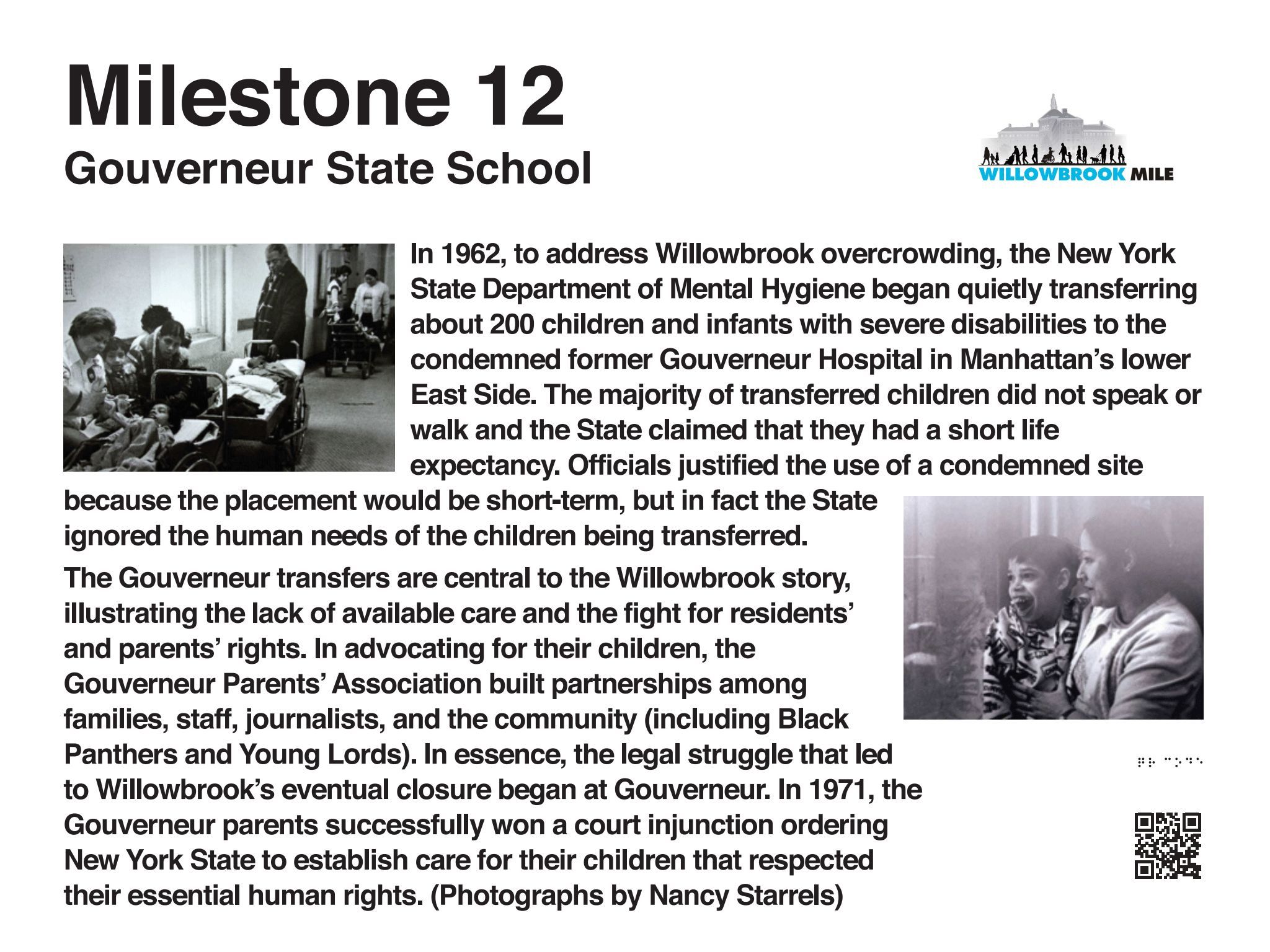 Milestone 12 - Gouverneur State School