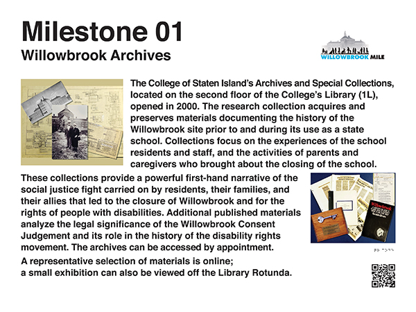 Milestone 01 - Willowbrook Archives