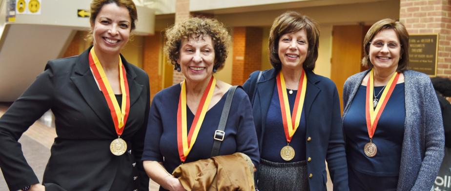 Keynote speaker Dr. Naima Charafi with CSI Staff Members Group of 4 women