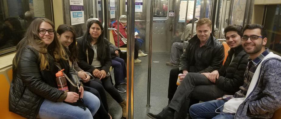 ELI students in the NYC subway