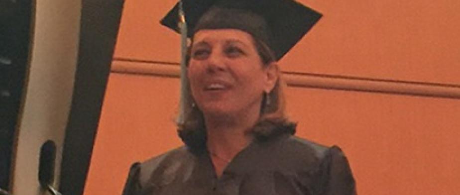 Barbara Verteramo giving graduation speech