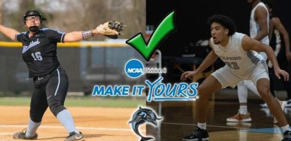 NCAA Division II  baseball player and basketball player