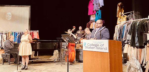 Students Performing On Stage at The Memorial for Jennifer Straniere