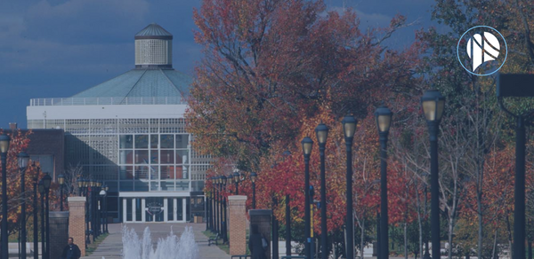 Water Fountain in front of College of Staten Island’s library building on main Willowbrook campus