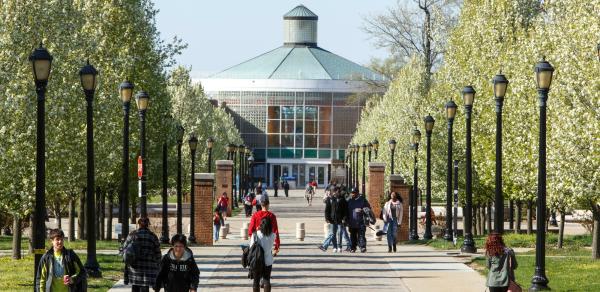 Alumni Walk Facing The Campus Center