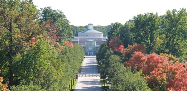 Alumni Walk, As Seen From Above Facing The Library