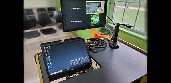 Teacher's Podium in a Hyflex Lab