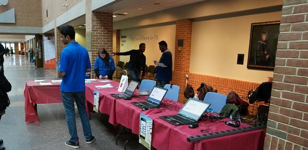 Students at the technology training seminar in 1P