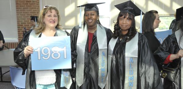 Alumni Association students at graduation