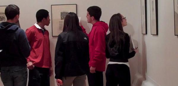 CSI Art History students at exhibit