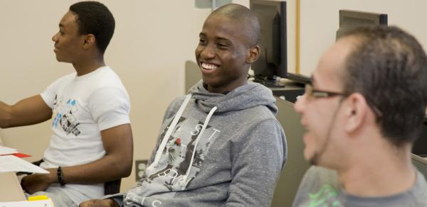 Group of students at the lab