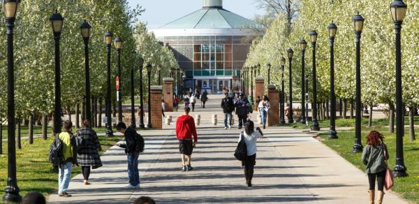 CSI Willowbrook Campus library walkway