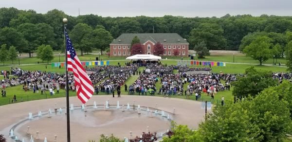 commencement in front of building 3A