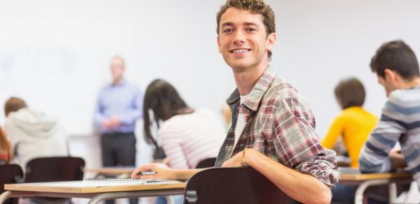 Student in classroom