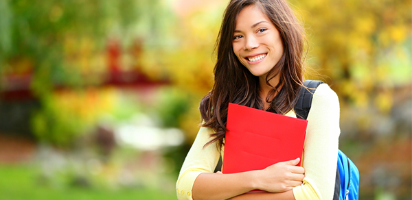 Female Student Outside