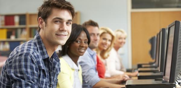 Students Working On Computers