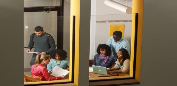 students studying