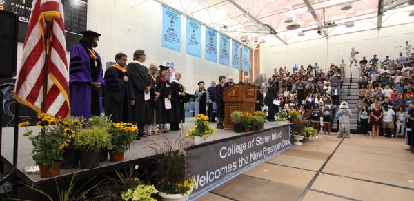 Ceremony In Gym For New Students
