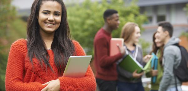 Students Walking Outdoors