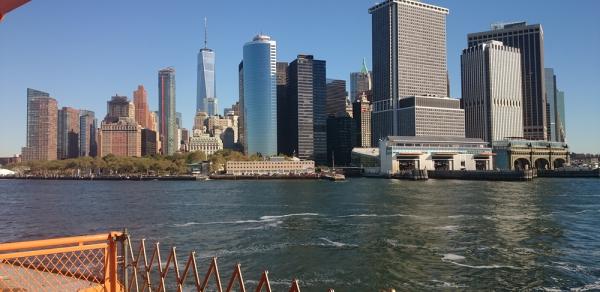 View of NYC from Staten Island ferry