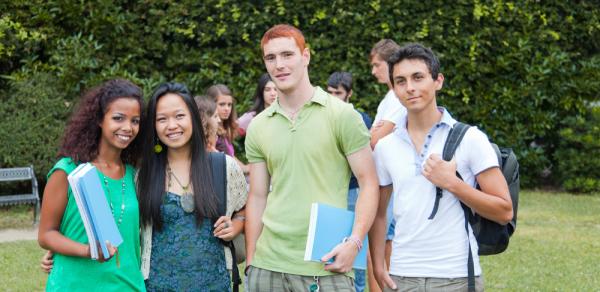 Students Walking Outside