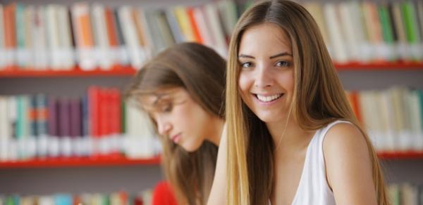 Students Working In The Library