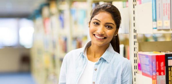 Visiting Student in library