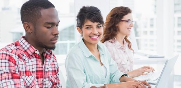 3 Students In Computer Lab