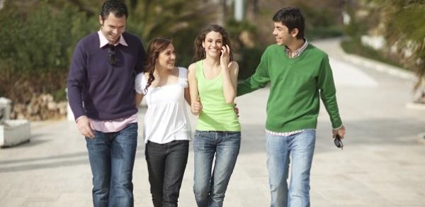 Students Walking Outside