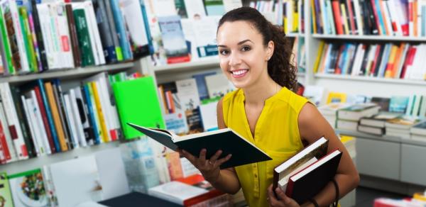 Student In Bookstore Reading