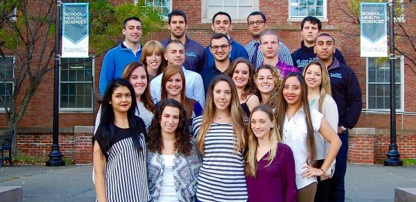 Physical Therapy students outside of building