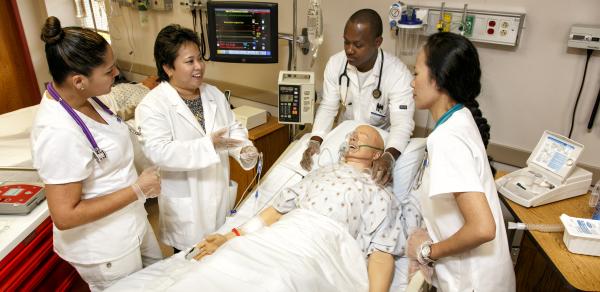 Students and Instructors in the Nursing Lab