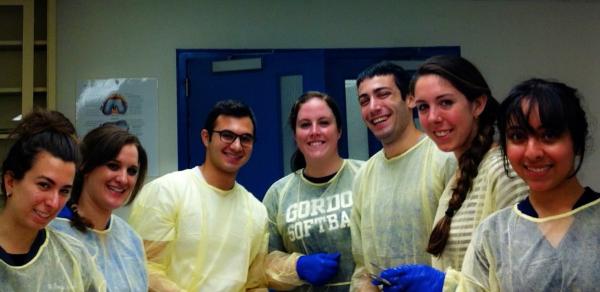 Physical Therapy program, students in anatomy classroom