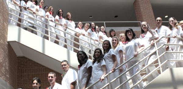 Students waiting for the Nursing Pinning Ceremony