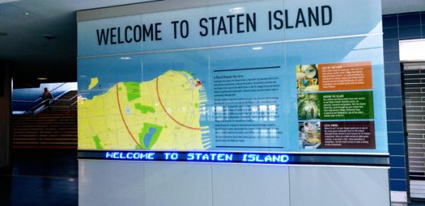 Welcome to Staten Island sign