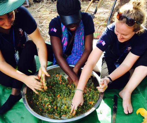 PC Prep-Jenny Pisani making organic pesticide in Cambodia people making organic pesticide