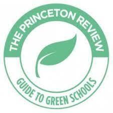 The Princeton Review Guide to Green Schools circle shape green logo with the green leaf on the white background. ​