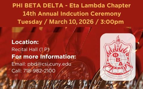Phi Beta Delta - Eta Lambda Chapter 14th Annual Induction Ceremony