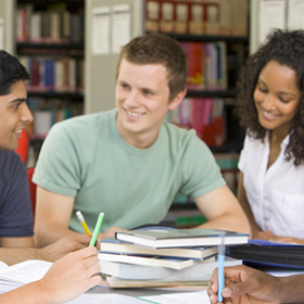 CSI students sitting around table CSI students sitting around table