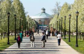 campus walk to library