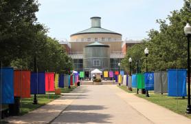 walkway to library