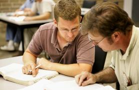 Faculty member accessing resources