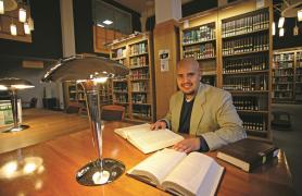 Student in Library