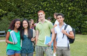 Students Walking Outside