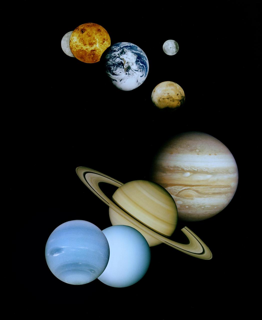 A VIEW OF THE ALL THE PLANETS OF THE SOLAR SYSTEM 