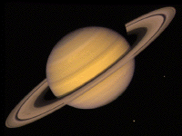 PLANET SATURN AND ITS RING SYSTEM FROM SPACE