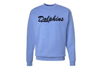 Dolphins Blue Crewneck Sweatshirt